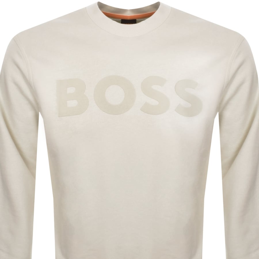 Boss Casual Boss Webasic Crew Neck Sweatshirt Beige male Medium